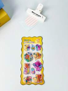 3D Shaking Stickers, 3D Crystal Stickers, Multiple Fashion Summer Anime Designs, Solid Color Embossed Handmade Stickers, Children's DIY Handmade Shaking Stickers, Bookmark Stickers, Notebook Decoration Stickers - Multicolor - View 17