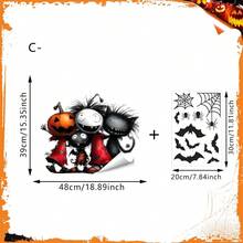 1pc Whimsical Voodoo Ghost Doll Window Film, Electrostatic Adsorption, Reusable, Suitable For Bedrooms, Shops, And Halloween Party Decorations. - Multicolor - View 13