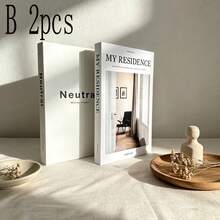2/3pcs Minimalist Artistic Faux Books, Fashion Photography Props, Fake Books For Food Photography, Magazine Background Decor Display - Decor Book - View 5