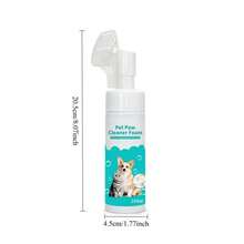 Pet Paw Cleaner Foam With Brush - No Rinse Waterless Paw Wash For Dogs & Cats, Deodorization Gentle Foaming Cleanser For Dirty Paws, Quick & Easy To Use 5.071floz - View 3
