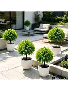 2pcs Large Artificial Flower Bush With Support Structure, Ground-Mounted Tree Flower, UV-Resistant Mixed Color Shrub Floral Arrangement For Indoor And Outdoor Summer And Autumn Decoration - Multicolor - View 2