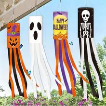 Accessoire d'Halloween Décoration de jardin extérieur Manche à air Drapeau Décoration d'Halloween Girouette Drapeau Décoration de fête de vacances Accessoire - Multicolore - Voir 6