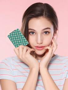 1PC Bohemian Series Portable Folding Makeup Mirror, Lightweight Ultra-Thin Convenient Durable PU Leather, Suitable For Various Occasions Travel Party Work School, Fit For All Ages - Multicolor - View 3