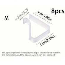 24pcs/16pcs/8pcs Tablecloth Clips, Transparent Non-Slip Fixing Clips, Kitchen Tablecloth Clips, Home Tablecloth Non-Slip Fixing Device, Wholesale, Plastic Tablecloth Clips, Tablecloth Fixing Device, Suitable For Outdoor Tablecloth Clips, Picnic, Wedding, Camping, Restaurant, Meeting, Party, Holiday And Other Occasions. - Multicolor - View 13