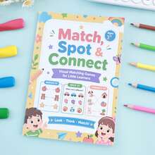 Children's Visual Matching Line Drawing Educational Activity Book Find The Difference Observation Logic Training Picture Book Student Animal Transportation Cartoon Line Drawing Game Workbook Back To School Learning Supplies Holiday Learning Gift - Multicolor - View 11