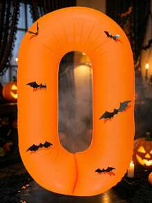 40 Inch Orange Halloween Number Foil Balloons 0-9, With Bat Stickers, Giant Helium Number Balloons, Suitable For Spooky Birthday Party Halloween Photo Booth Decoration - Fluorescent - View 14