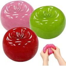 Malleable Sand Ice Apple Squishy Toy, ASMR Stress Relief Toy With Sand-Crunching Sound, -Like Soft Clay Molding Ball With Crisp Pressing Sound, One Press One Dent, Holiday Birthday Gift For Family And Friends - Multicolor - View 1