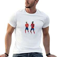T-shirt Nico Williams, t-shirt semplice e casual in cotone a maniche corte - Bianco - Visualizzare 3