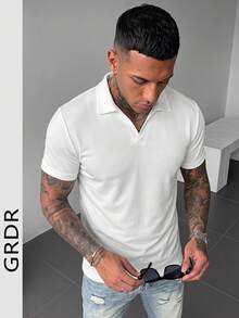 GRDR Men's Summer Polo Short Sleeve T-Shirt, Suitable For Business, Work, Meetings And Negotiations - White - View 6