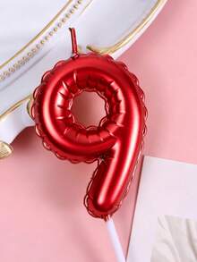 1件紅色花卉裝飾生日蠟燭，手繪生日數字0-9生日蠟燭，生日蛋糕裝飾，生日派對裝飾，適用於生日、週年紀念、性別揭曉派對、單身女派對、畢業典禮 - 紅色花卉 - 查看 17