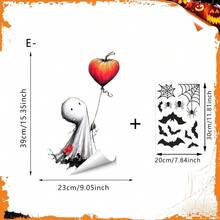 1pc Whimsical Voodoo Ghost Doll Window Film, Electrostatic Adsorption, Reusable, Suitable For Bedrooms, Shops, And Halloween Party Decorations. - Multicolor - View 12