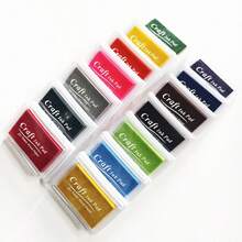 Almohadilla de tinta permanente para tela, almohadilla de tinta para huellas dactilares hecha a mano, almohadilla de tinta lavable DIY, adecuada para manualidades de papel y madera - multicolor - Ver 4
