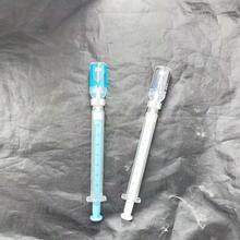 10支/1支 注射器中性筆 逼真注射器針頭中性筆，配備中性筆，用於模擬病毒；注射器設計，隨機分發黑色簽名筆與疫苗筆 [隨機中英文版]，適合學校用品、返校季 - 多款式 - 查看 6