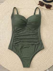 Plus Size Rashguards - Armeegrün - Übersicht 4