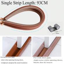 1pc Easy-To-Install Door Bottom Draft Stopper - 2-Inch Thick Foam Strip, 50% Noise Reduction, Suitable For 30-36 Inch Doors, Matte Finish, For Home And Office - Sealing Strip - View 6