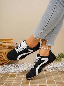 Hidkat 女款運動休閒平底輕量舒適健身走路鞋 滑板鞋 - MS004黑色 - 查看 6