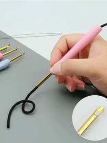 Fixed Punch Needle, Metal Needle Tip With Colorful Handle, Available In 2.5mm / 3.5mm Needle Diameter Specifications, Suitable For Different Thicknesses Of Embroidery Thread, Ideal For Punch Needle Embroidery, Tufting And Other Handmade Crafts, Practical Punch Needle Accessory - Fixed-head Colored Punch Needle - View 2
