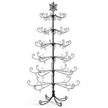 6ft Black PVC Iron Tree With Snowflake Top (Accessories Not Included) - Everyday Decor Tree - Default Title - View 1