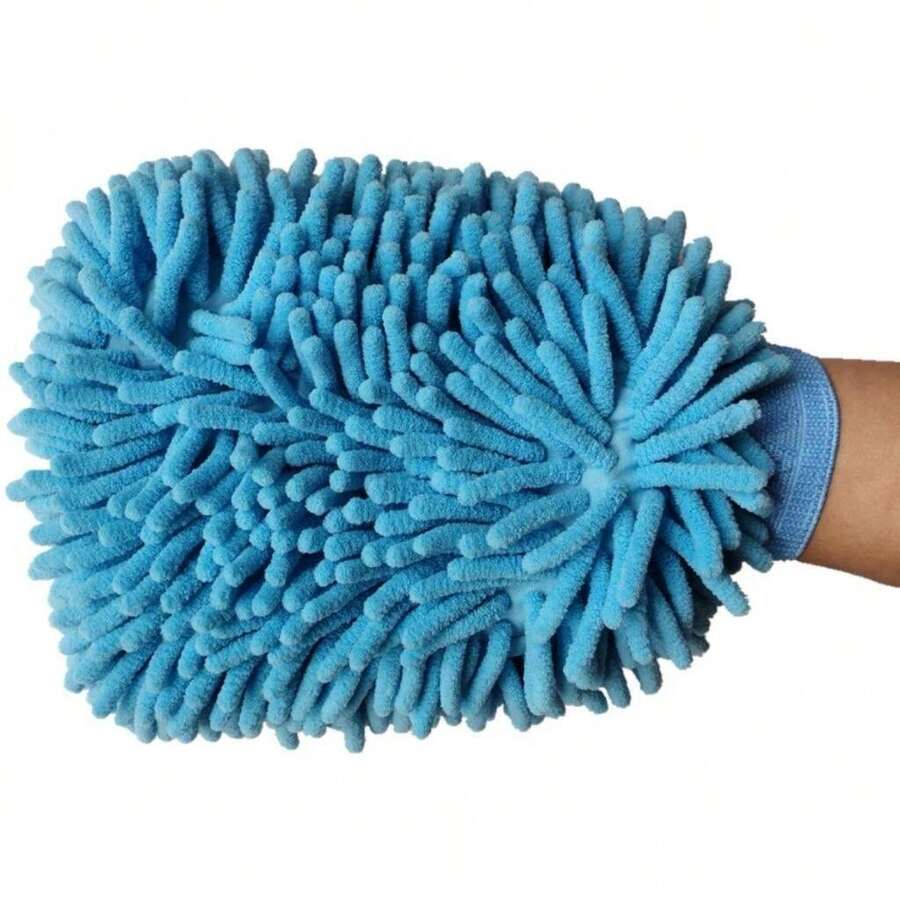 Luva de Microfibra Multiuso Para Limpeza Automotiva 18cm multiuso - Azul - Visão 1