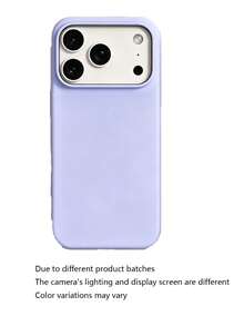 New Luxury Shockproof Soft Beige Phone Case Compatible With Iphone 17 16 15 Pro 14 Plus 13 12 11 17 Pro Max Air XR XS Maz X/XS 7/8 Plus 7/8 Drop-Proof Anti-Slip Silky Design Skin-Friendly Material - Lilac Purple - View 3