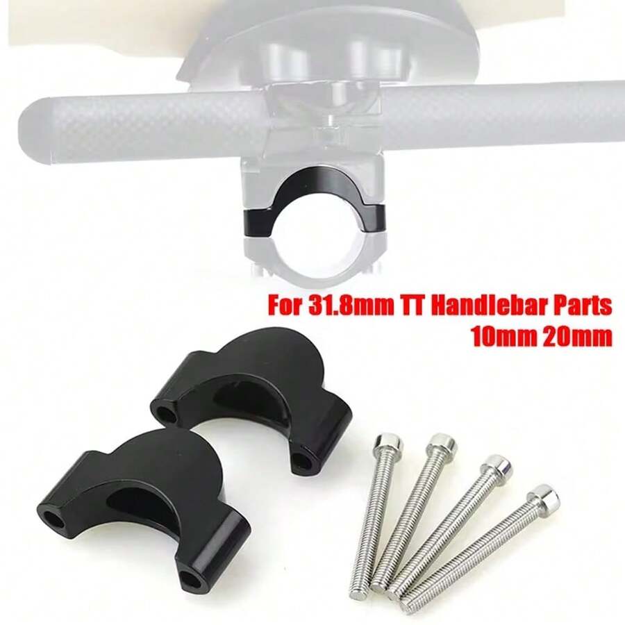 1set MTB Road Bicycle Handlebar Extended Bracket Aluminum Alloy Rising Spacer For TT Handlebar Parts Handlebar 31.8mm Riser Spacer Kits 10/20mm - Multicolor - View 1