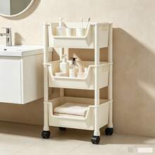 3-Tier Rolling Gap Storage Rack, Multi-Layer Movable Floor Stand For Toys And Books, Home Use - View 2