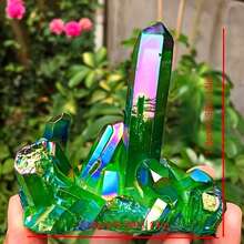 自由形水晶簇 多色鍍層水晶，適用於手工藝、桌面與床頭櫃裝飾，情侶與兒童的理想選擇，可作為聖誕節、萬聖節、復活節禮物 - 10-50克 - 查看 11