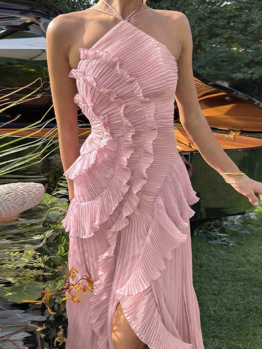 Vestidos cortos de mujer - Rosa - Ver 1