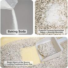 Litter Deodorizer - Natural Baking Soda Additive Enhancer - Locks Odor Up To 2 Weeks - Long Lasting Litter Box Freshener, 25oz - 10Pcs - View 2