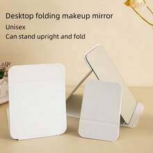 1pc Portable Folding Makeup Mirror, Adjustable Mini Desktop Mirror, Classic Handheld Mirror, Pocket Mirror, Travel Portable Mirror, Birthday Gift For Female Friends, Holiday Gift, Christmas Gift, Back To School Essential, Suitable For Travel And Dorm Use - Vanity Mirror - View 3