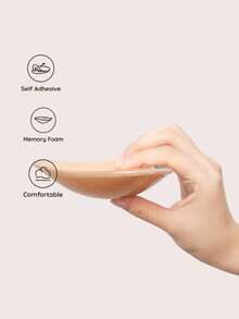 vfvQueen Silicone Bra Inserts - Invisible, Reusable & Thickened Breast Pads For Bikini Halter, Soft And Comfortable Lingerie Accessories For Women - Khaki - View 4