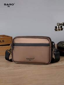 Men's Fashion Casual Crossbody Bag, Large Capacity, Youth Gift, Street Style, Horizontal Design, New Arrival - Bronze - View 2
