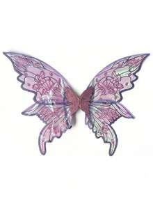 1pc Colorful Butterfly Fairy Wings Costume Accessory, Butterfly Fairy Wings, Elf, Fairy, Festival Costume Prop, Cosplay - Four-leaf Trailing Wings - View 4