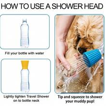 1pc Portable Silicone Pet Shower Head, Cat & Dog Bathing Shower Head With Multiple Nozzles, Universal Water Bottle - Multicolor - View 5