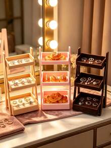 Mini Portable Multi-Layer Jewelry Display Stand, Miniature Model Storage Rack, Multifunctional Jewelry Organizer Box, Space-Saving Practical For Bathroom, Bedroom And Office, Suitable For Home And Commercial Use, Home Organization, - Multicolor - View 3