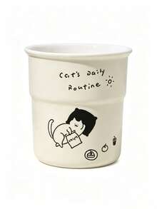 DearDali 1 buah Cangkir Kopi Keramik Kartun Minimalis Original 200ml Gaya INS Warna Underglaze Lucu Cangkir Latte Dekorasi Meja Cocok Untuk Kopi, Teh, Cangkir Hadiah Menarik - MultiWarna - View 13