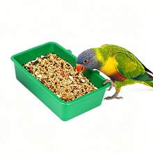 2Pcs Bird Bath Basin Parrot Food Bowl Pet Feeding Bowl Water Trough Bowl Bird Supplies Random Color - Style A - View 8