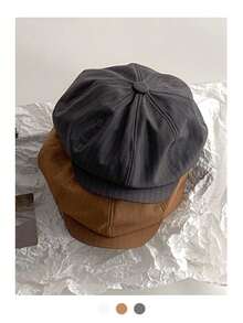 Topi Newsboy Pelindung Matahari Musim Panas Cepat Kering, Topi Motif Awan Ukuran Besar, Topi Segi Delapan Artistik Gaya Jalanan INS Wanita, Beret Bergaya Lusuh, Topi Pelukis Vintage Lingkar Kepala Besar, Topi Bertepi Lembut Serbaguna yang Membuat Wajah Terlihat Lebih Ramping - MultiWarna - View 7