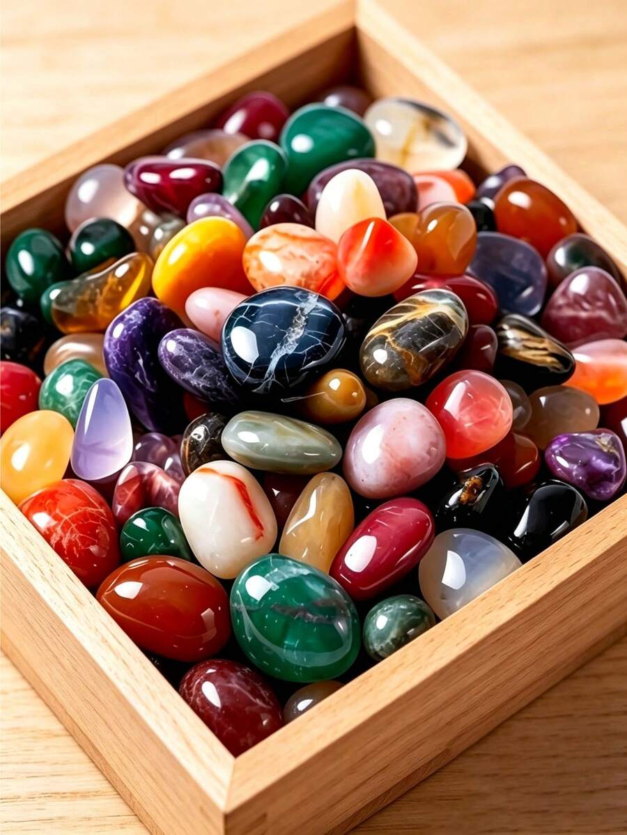 Campuran Mineral Batu Alam, Termasuk Mata Harimau, Amethyst, Citrine, Aquamarine, dll., Cocok untuk Dekorasi Rumah, Dekorasi Interior, Pemberian Hadiah, Koleksi, Penelitian Ilmiah, dan sebagai Hadiah Ulang Tahun Unik untuk Siswa. - Beraneka warna - View 1
