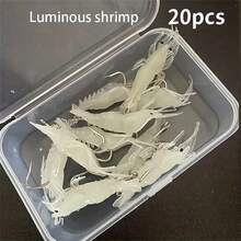 10pcs Bionic Soft Shrimp Lures, 4cm/1.57in, With Hooks, Fishing Accessories For Trout And Bass - Multicolor - View 10