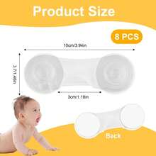4/6/8/10/12PCS Children Safety Lock Multi-Function Split Lock Baby Anti-Pinch Drawer Lock Infant Cabinet Door Lock Transparent Child Safety Lock Baby Drawer Lock Kids Anti-Opening Cabinet Door Drawer Lock - Multicolor - View 3