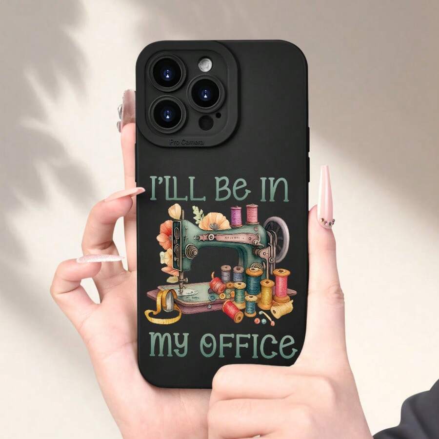 [24h Shipping from DE/FR/ES]handy hüllencoque fundas Funda de Teléfono con Diseño Suave de Ojos de Ángel, Impresión UV Mate, Patrón de Máquina de Coser Vintage, Protección Completa 360 Grados, Compatible con  17, 16, 11, 12, 13, 14, 15 Pro Max, XR, X/XS, 7, 8 Plus, SE, Mini y SmartphonesShockproof, scratch-proof, no yellowing    perfect gift - 1 Bild - Übersicht 1