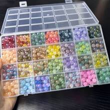 28色條紋珠子 波希米亞風珠飾獨特禮物設計 友誼項鍊與手鍊創意DIY珠飾手工材料套組 - 彩色 - 查看 2