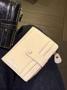 Japanischer & Koreanischer Stil Nischen Design INS Mode Exquisite kleine Geldbörse Münzbeutel minimalistische tragbare Aufbewahrungstasche hochattraktiver Kartenhalter - Weiss - Übersicht 5