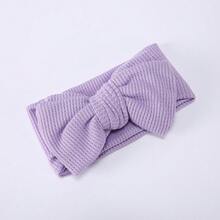 1pc Baby Oversized Bow Headband, Children's Waffle Knit Knotted Headband, Hair Accessory, Valentine's Day - Multicolor - View 10