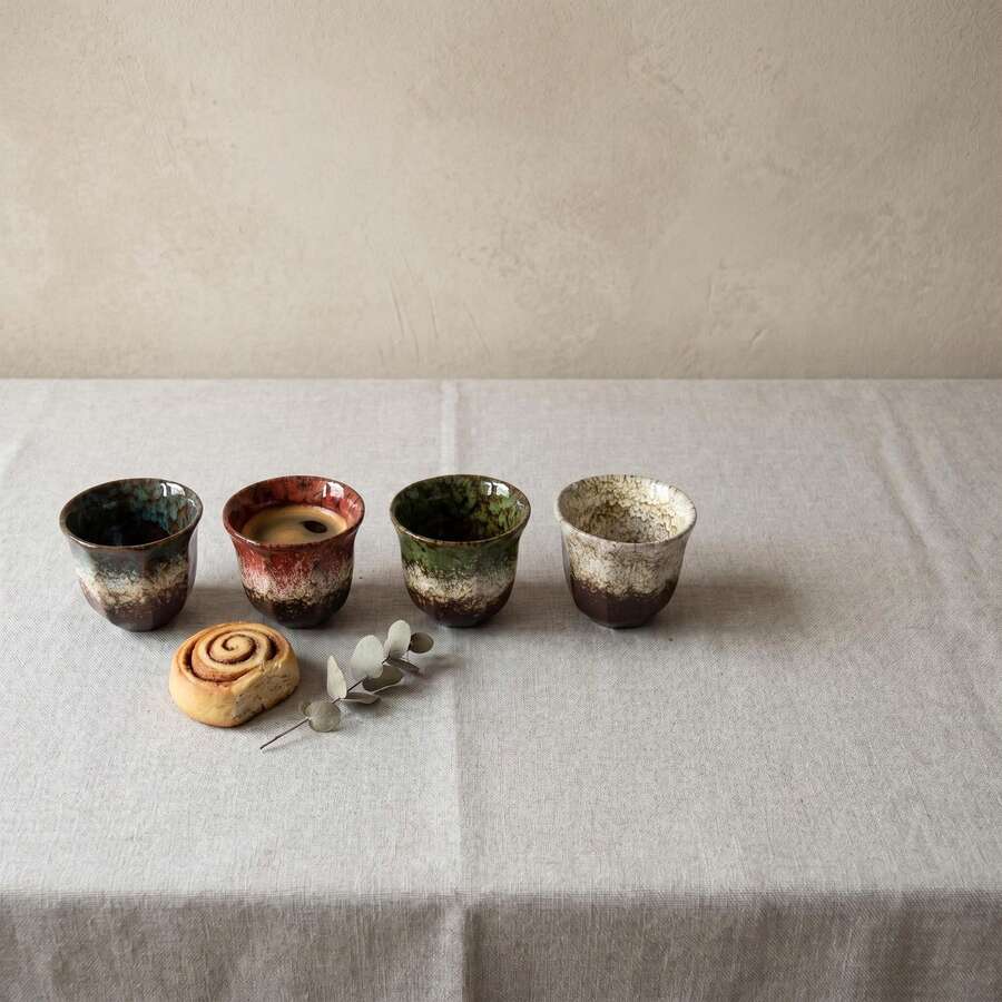 1pc Japanese Style Tea Cup, Matcha Tea Cup, Small Coffee Cup, Liquor Cup, Kung Fu Tea Set, Kiln-Fired Style Cup, Suitable For Summer And Winter Drinks, Applicable For Kitchen And Home Decor, Room Decoration - 1PC - View 1