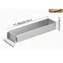 1pc Multifunctional Aluminum Rectangular Cake Pan With Base - Ideal For Tiramisu, Cheesecake And Mousse - Essential Baking Tool For Holidays - Multicolor - View 13