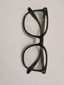 3/1 Women's Lightweight Rimless Glasses, Square Transparent Lenses, Comfortable Full Face Fit Glasses, Slimming Decorative Glasses For Daily Wear, Lightweight / Full Fit / Visual Slimming Effect, Holiday Queue Mask Decorative Glasses, Fashion Black/Tortoiseshell/Transparent Frames, Halloween/Christmas/Valentine's Day Holiday Gift, Costume Prop Accessory - View 10