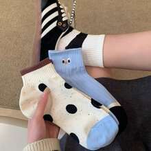 5 Pairs Summer Women's Mid-Calf Socks, Breathable Comfortable Korean Style Casual Daily Versatile Mid-Calf Socks - Multicolor - View 3
