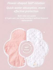 Baby Gauze & Bean Fleece Petal Design Bib, Pure Cotton Drool Bib For Newborns - Multicolor - View 8